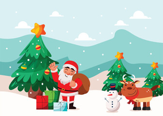 Merry Christmas Celebration Background