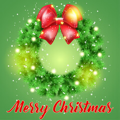 An illustration of a wreath for Christmas and New Year.