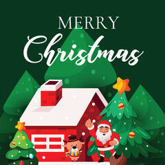 Merry Christmas Background Design