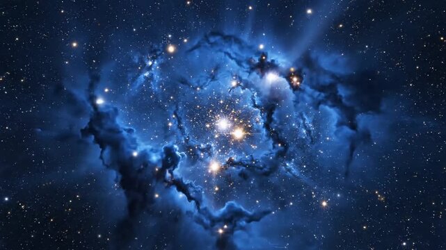 Celestial bloom cosmic clouds ablaze