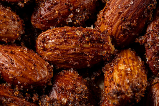 Savory toasted almonds seasoned with garlic and salt