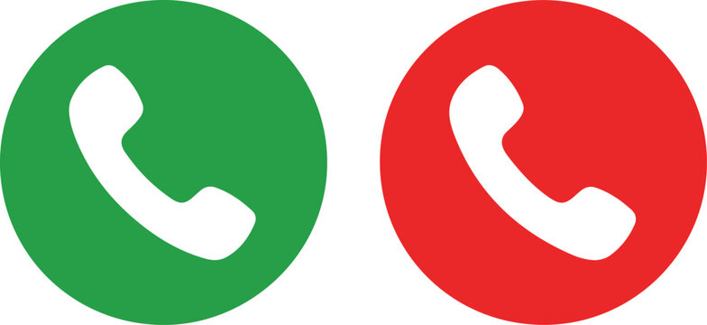 Call answer and end icons