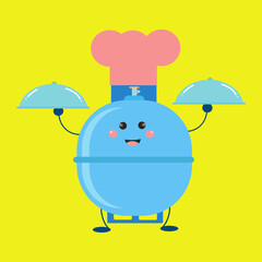 Tank character A cartoon vector illustration