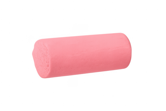 Single pink chalk stick for school drawing