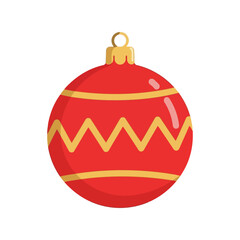 Vibrant red christmas ornament festive decoration isolated on white holiday celebration isolated on white background