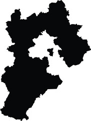 Obraz premium Hebei Region of China Isolated Map Silhouette