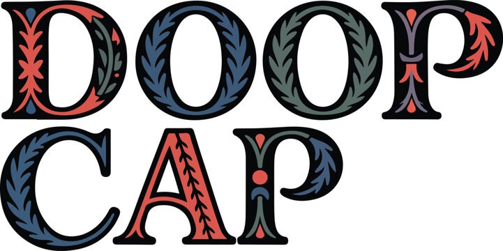 Decorative doop cap text in classic illuminated floral lettering