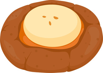 illustration banana cookie