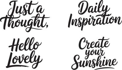 Inspirational quotes and positive messages in elegant typography