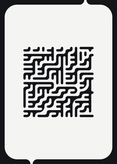 Minimalist White Maze – Clean Abstract Wall Art