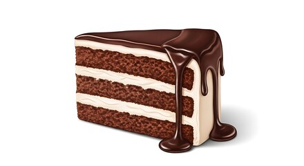 chocolate cake with white frosting