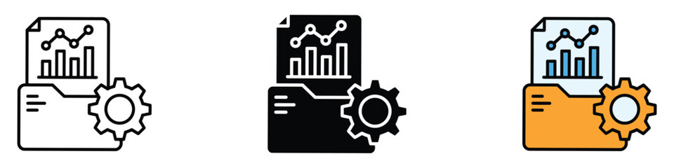 Project management icon vector. smarter business decisions, driving growth and efficiency symbol. vector illustration.