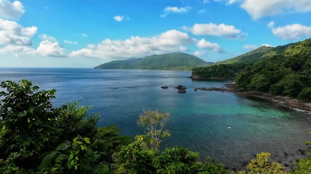 Aerial view of the ocean of Sabang, Aceh, Indonesia