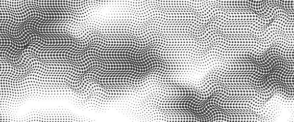 Design Dotted modern halftone gradient texture. Vanishing polka dot background. Repeating dots gradation simple abstract design