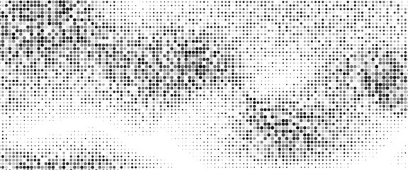 Abstract halftone wave dotted background. Fantastic monochrome texture.