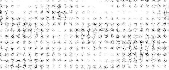 Abstract halftone dotted background. Monochrome futuristic grunge pattern, stars. Vector modern optical pop art texture for posters, site, postcard, cover, labels, vintage sticker, mock-up layout.