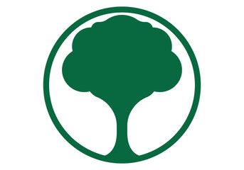 Tree logo template. natural green icon symbol vector