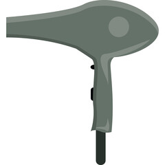 Gray Hair Dryer With Transparent Background Clean Professional Styling Tool for Hair Care and Beauty Routines Isolated Object