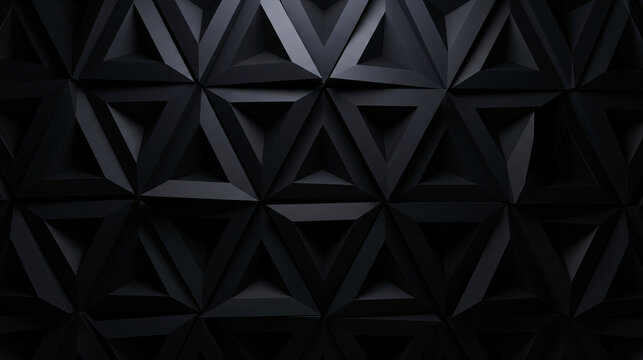 Dark geometric abstract background with triangular shapes and subtle lighting