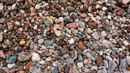 Beautiful Adriatic sea coast full of small stones