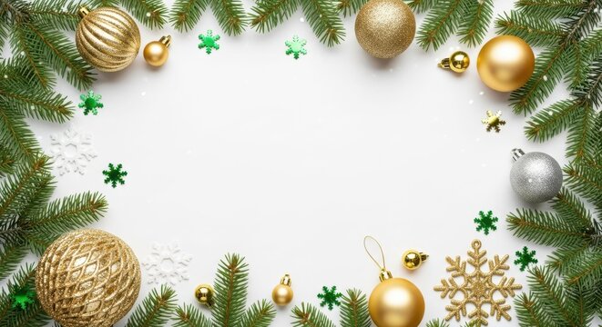 Festive Embellishments: Adorned with glittering ornaments and lush evergreens, this holiday scene radiates warmth and enchantment, promising the joy of the festive season.