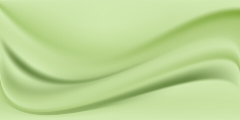 Green business wave banner background. Vector