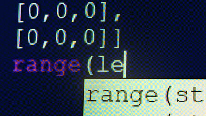 Close-Up of Python Code on Computer Screen 3D render
