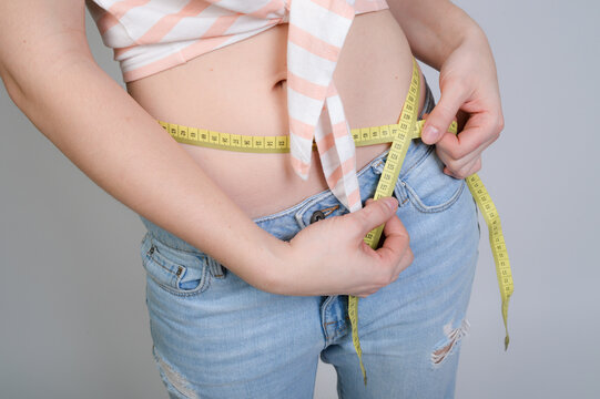 taille, k&ouml;rper, dick, bauch, gewicht, ausmessen, frau, bmi, massband, gewichtskontrolle, essst&ouml;rung, 