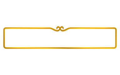 Classic metallic gold text rectangle frame – A rectangular gold frame designed for titles, announcement headers, product tags, invitations, and elegant layout compositions