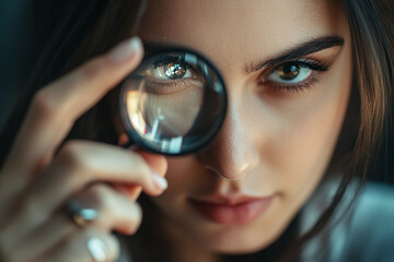 Generative AI portrait of young jeweler in glasses working at workshop with elegant expression and soft lighting