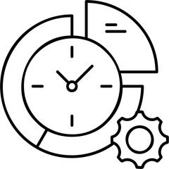 Line Art Time Management Icon