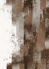 Wood and mud brown dry brush on paper background illustration for decoration on coffee cafe , historical, nature and crafted concept.