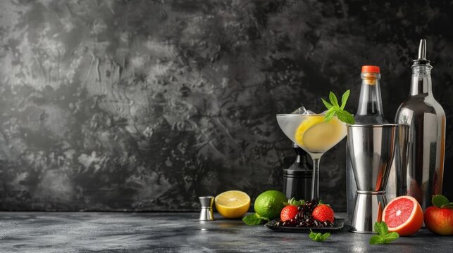 Mixologist's Corner with copy space