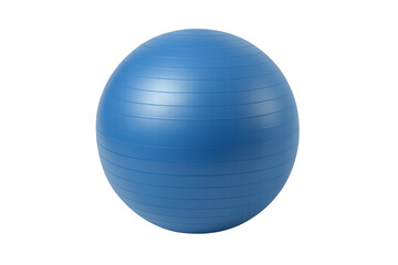 Blue fitness stability ball with grooves