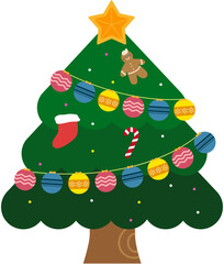 christmas Xmas tree illustraion