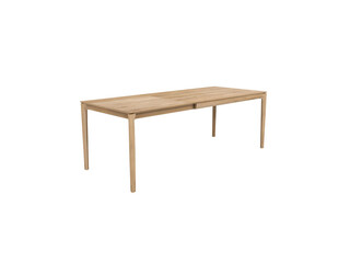 Classic wooden dining table isolated on white