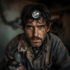 Miner in a mine