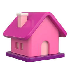 Modern House. Home Model. 3D Illustration.