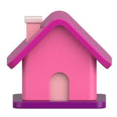 Modern House. Home Model. 3D Illustration.