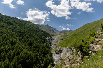 Naklejka premium Mountain view in the Arves massif, French Alps