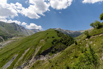 Mountain view in the Arves massif, French Alps