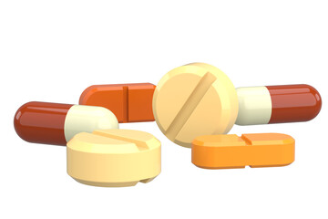 Medicine. 3D drug. 3D illustration.