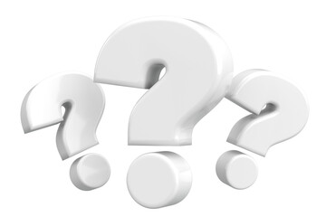 Question mark sign. 3D illustration.