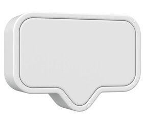 Empty Speech Bubble. 3D Illustration.