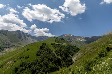 Fototapeta premium Mountain view in the Arves massif, French Alps