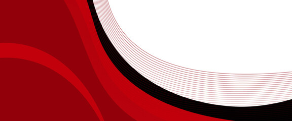 Vector red line background curve element with white space for text and message design, overlapping layers, vector