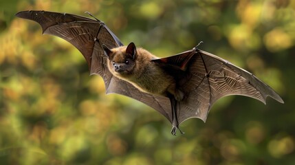 Obraz premium Nocturnal Bat Winged Creature Study