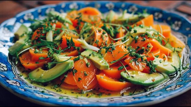 Salada Tropical Com Mam Abacate Ervas