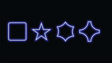 Neon Vector Illustration Symbol Icon Star