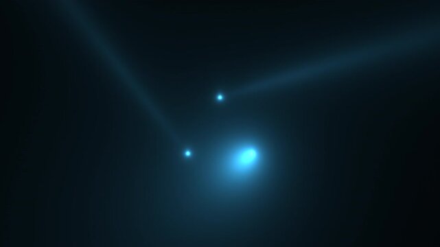 three luminous figures drift smoothly in dark aquatic environment with gentle illumination